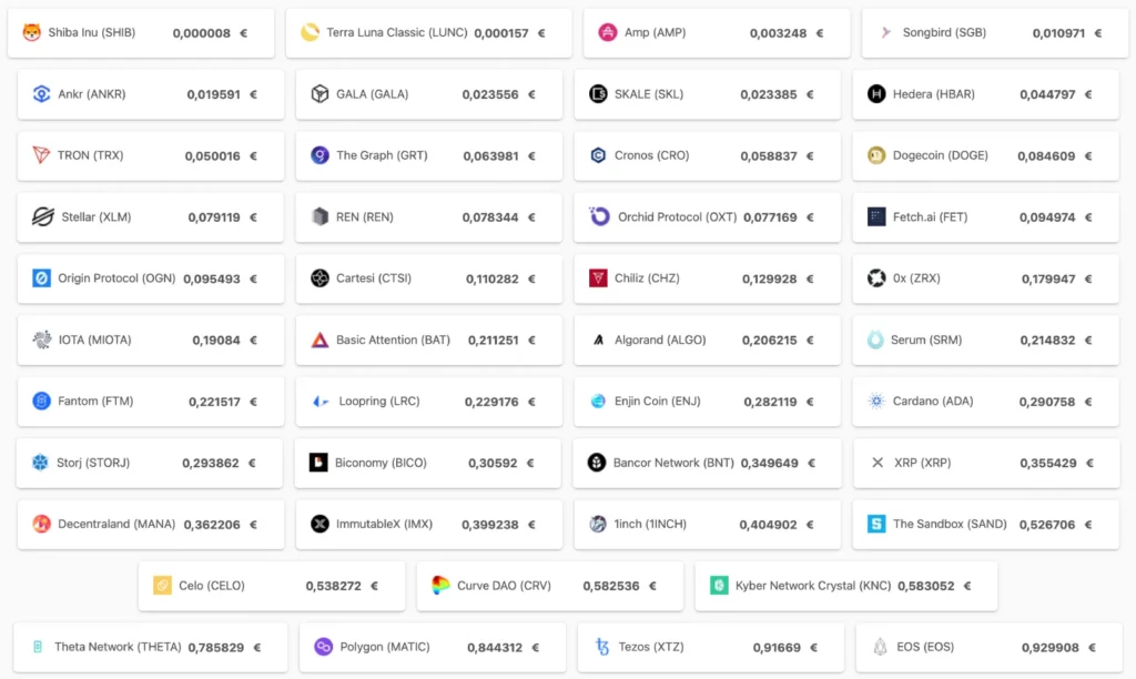 Cele mai ieftine criptomonede pe eToro