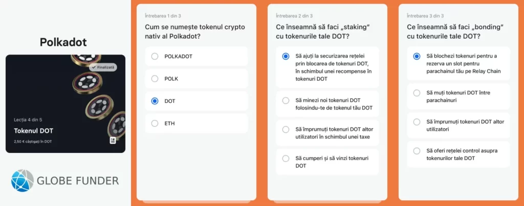 Lecția 4 – Tokenul DOT