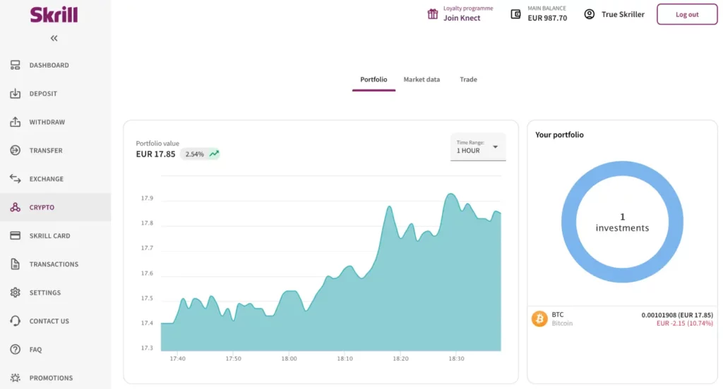 Skrill crypto exchange