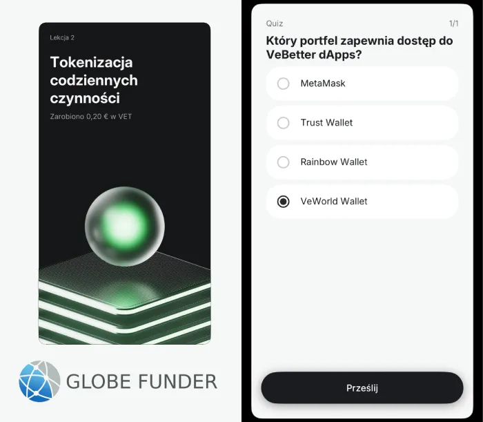 Tokenizacja codziennych czynności odpowiedzi