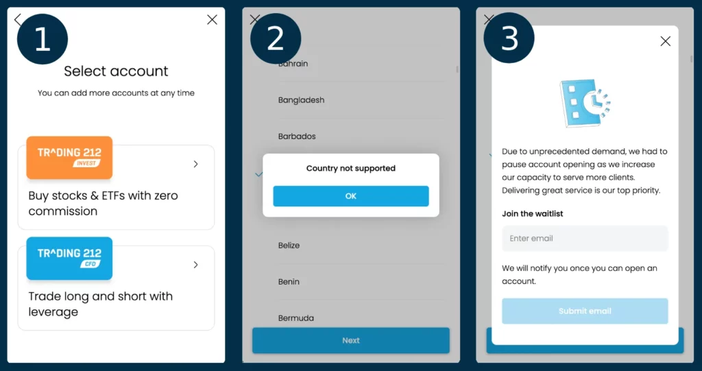 Trading 212 supported country checking