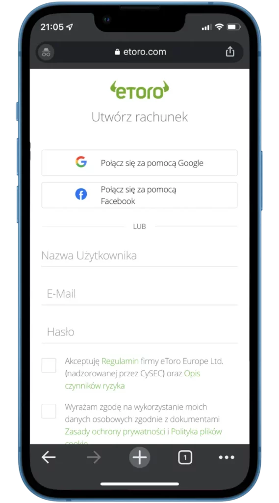 Załóż konto na eToro