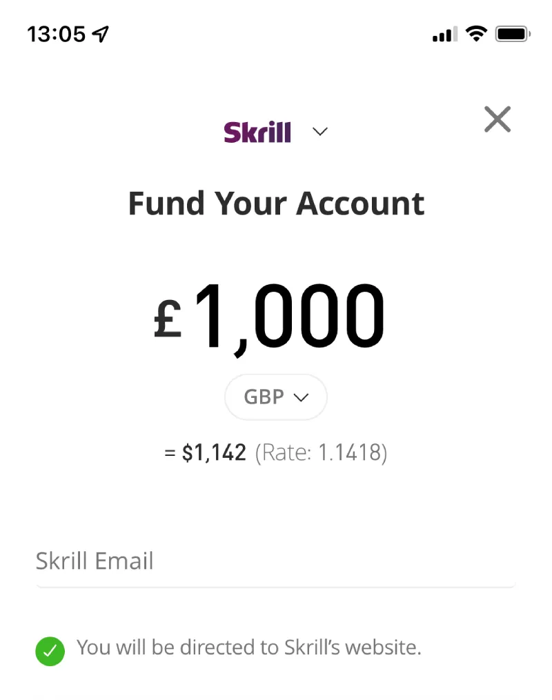 eToro Skrill deposit